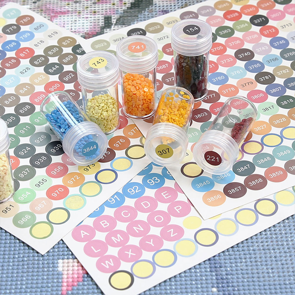 Painting Accessories -Number Label Stickers for Diamond Painting Storage Box Bottle
