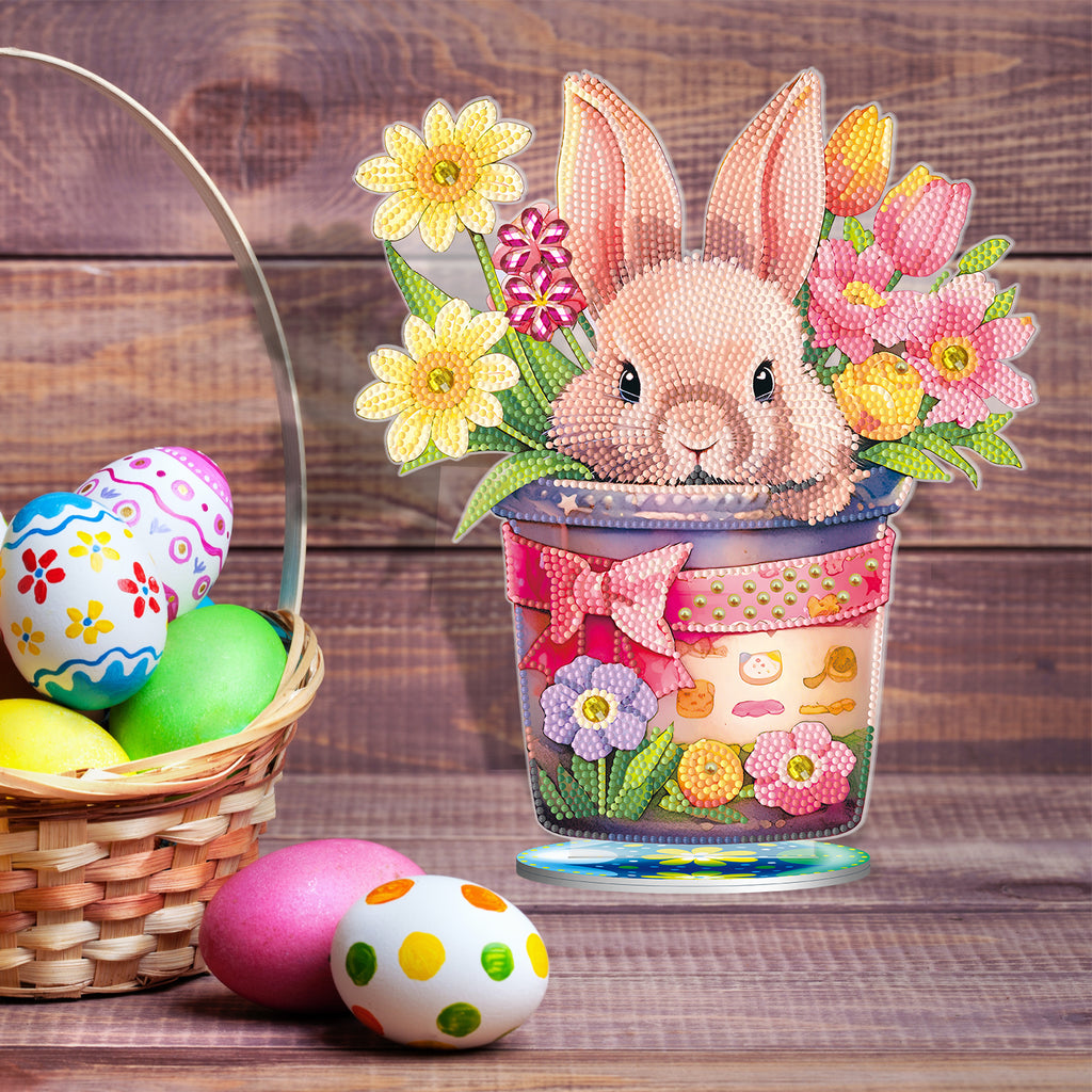 Diamond Painting Acrylic Easter Eggs Rabbit Desktop Ornaments Kit