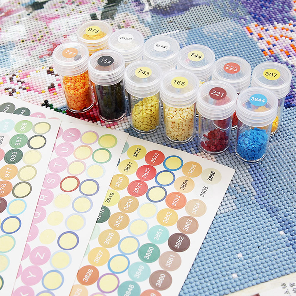 Painting Accessories -Number Label Stickers for Diamond Painting Storage Box Bottle