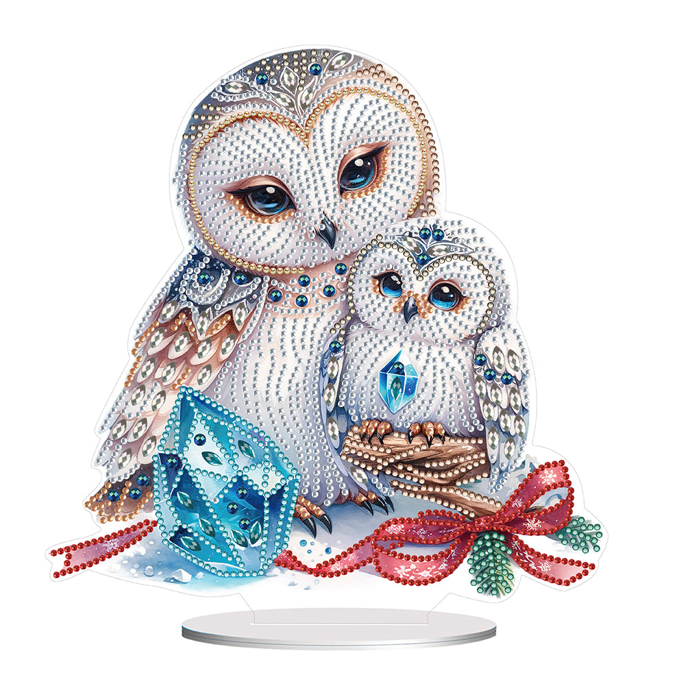 Diamond Painting Acrylic Owl Ornament Kits for Office Desktop Decor