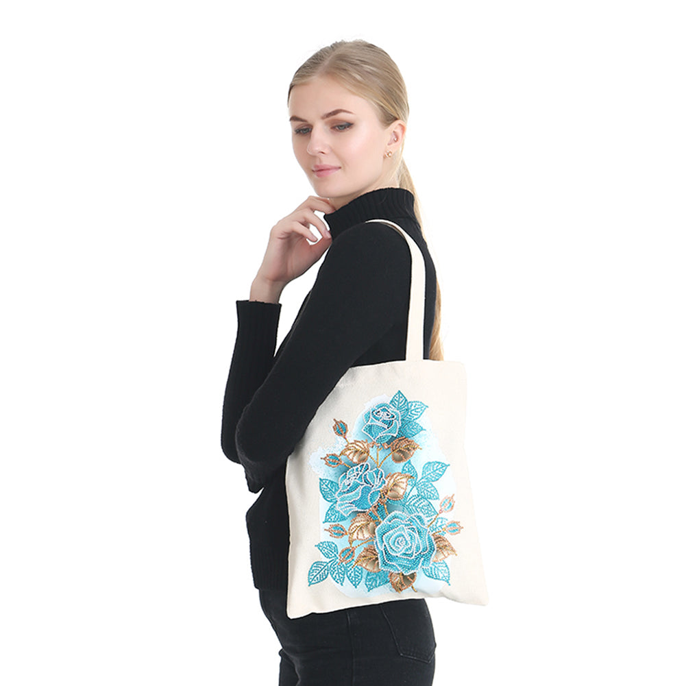 Diamond Painting Eco-Friendly Bag-DIY Crystal Rhinestone Flower