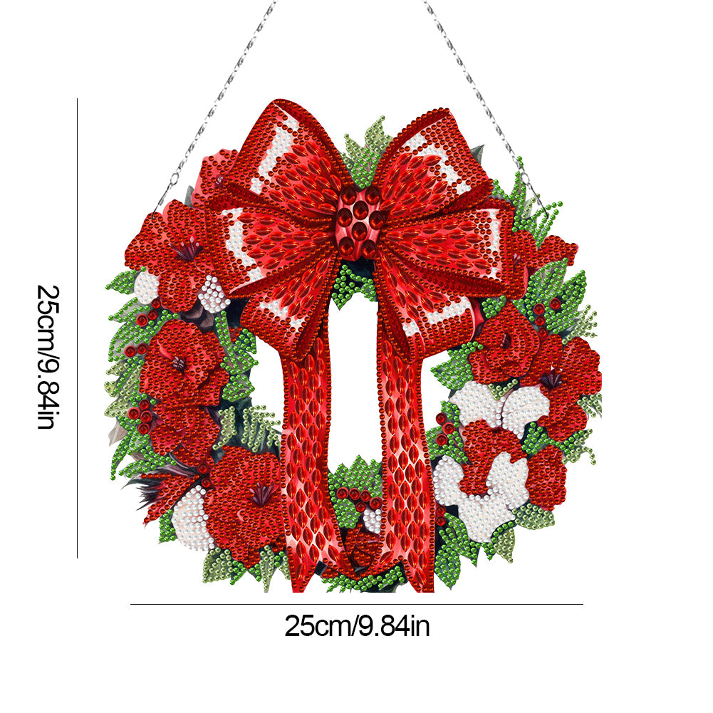 Diamond Painting Christmas Wreath Pendant