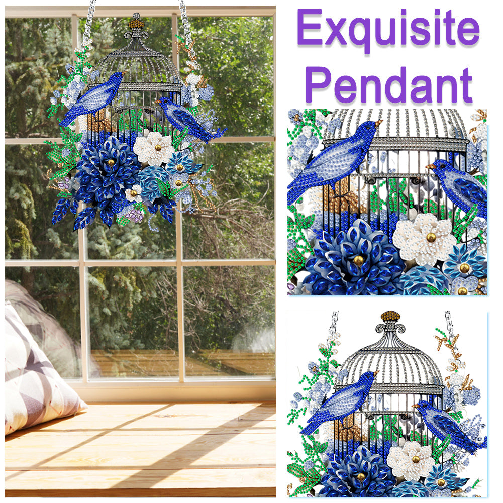 Diamond Painting Acrylic Bird Pendant