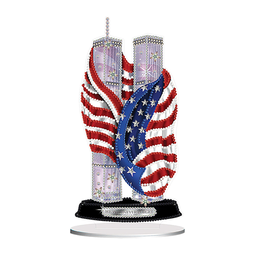Diamond Painting PVC America Twin Towers Tabletop Ornaments Kit