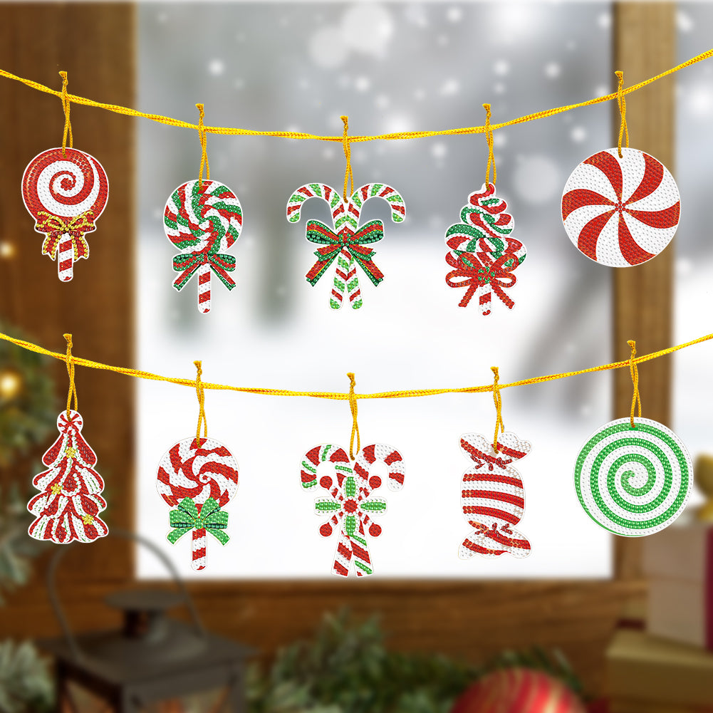 10pcs Diamond Painting Cute Hanging Ornaments for Arts Craft Accessories