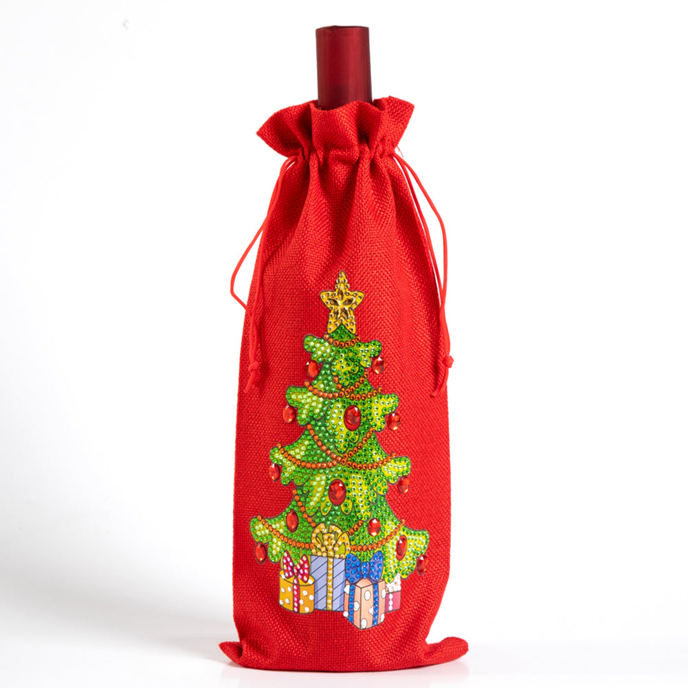 Diamond Painting-DIY Christmas Wine Bottle Bags
