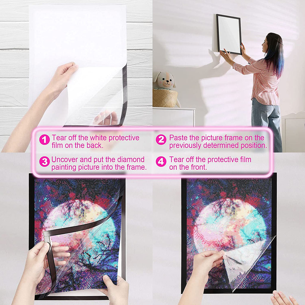 DIY Diamond Painting Magnetic Frame for Poster Photo Self-Adhesive Wall Decor
