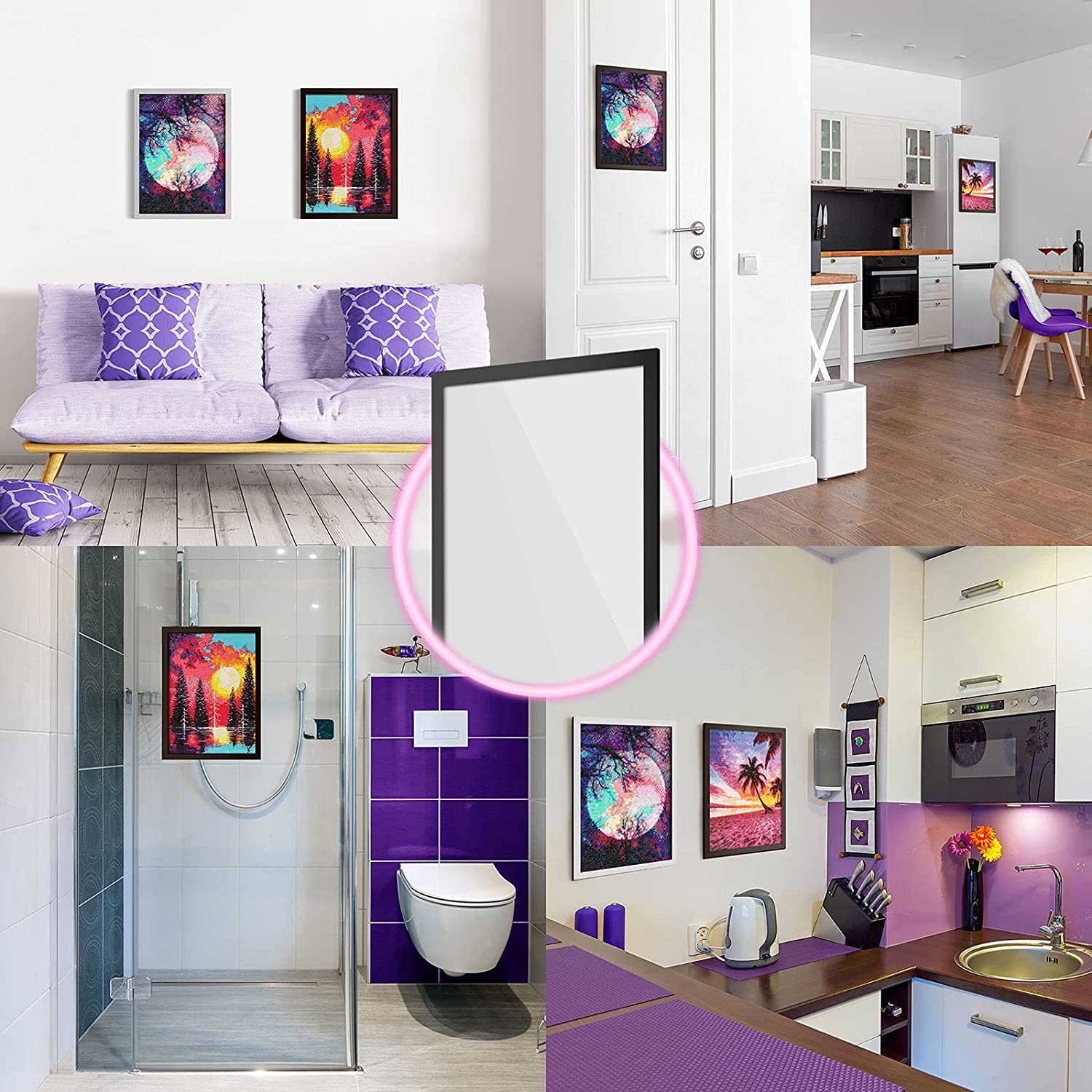 DIY Diamond Painting Magnetic Frame for Poster Photo Self-Adhesive Wall Decor