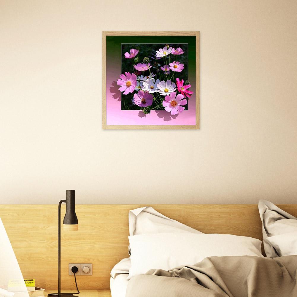 Diamond Painting-5D Full Round Drill Pink Flowers