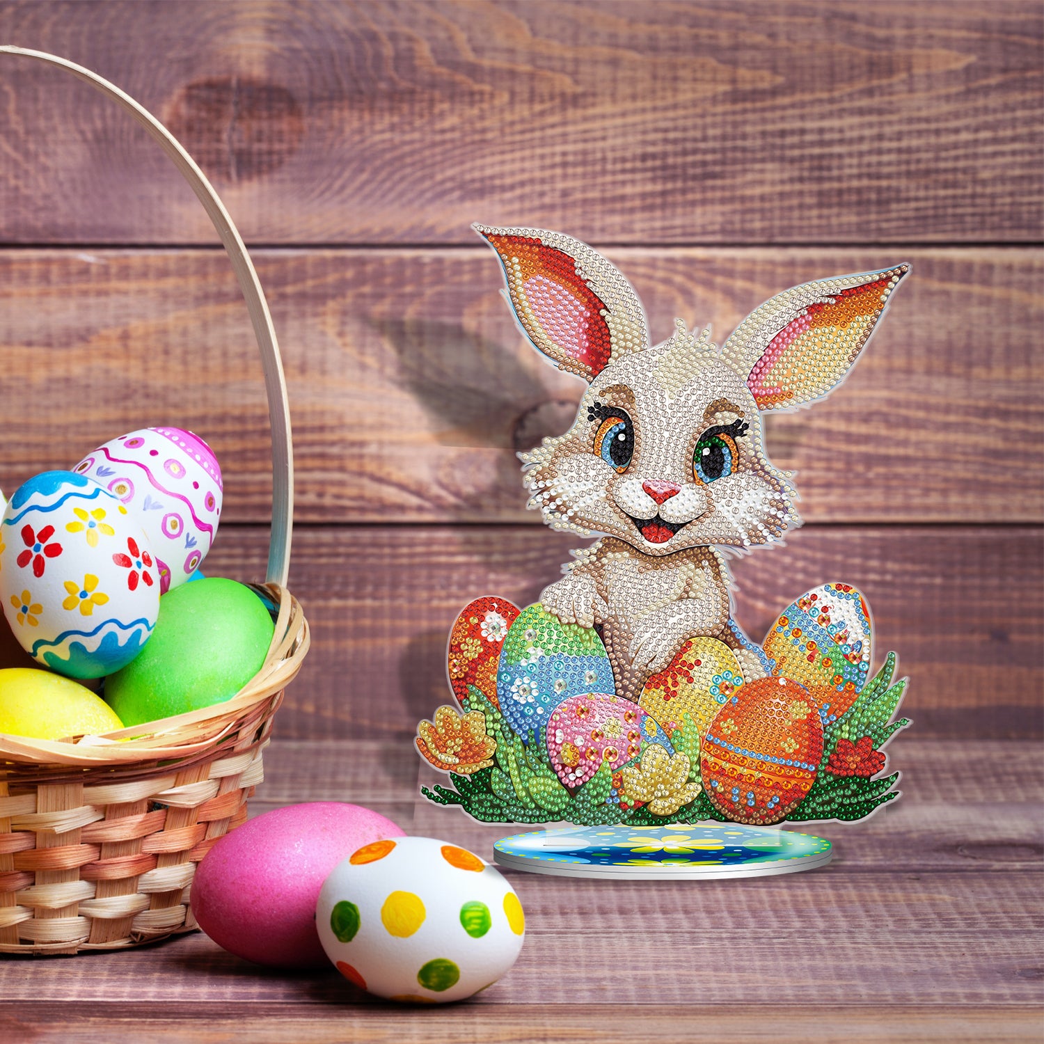 Diamond Painting Acrylic Easter Eggs Rabbit Desktop Ornaments Kit