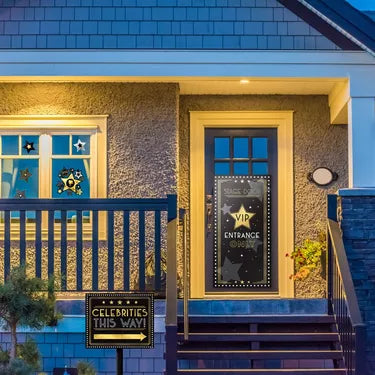 Metallic Celebrities This Way MDF Yard Stake, 12.9in x 28.5in - Awards Night