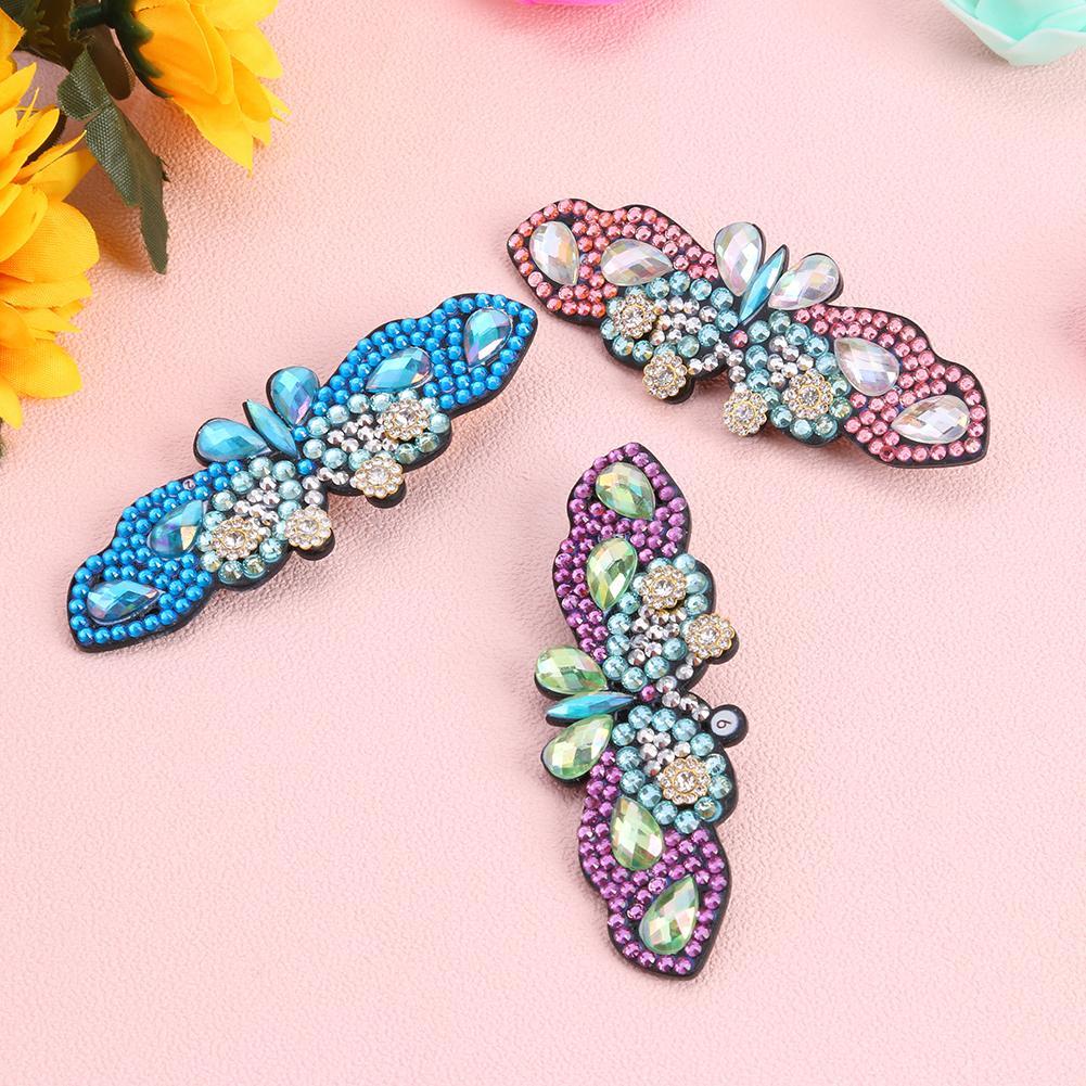 DIY Diamond Painting Hair Accessories -3pcs/Set Butterfly DIY manual hairpin