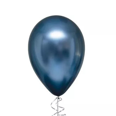 1ct, 12in, Dark Blue Metallic Chrome Satin Luxe Latex Balloon